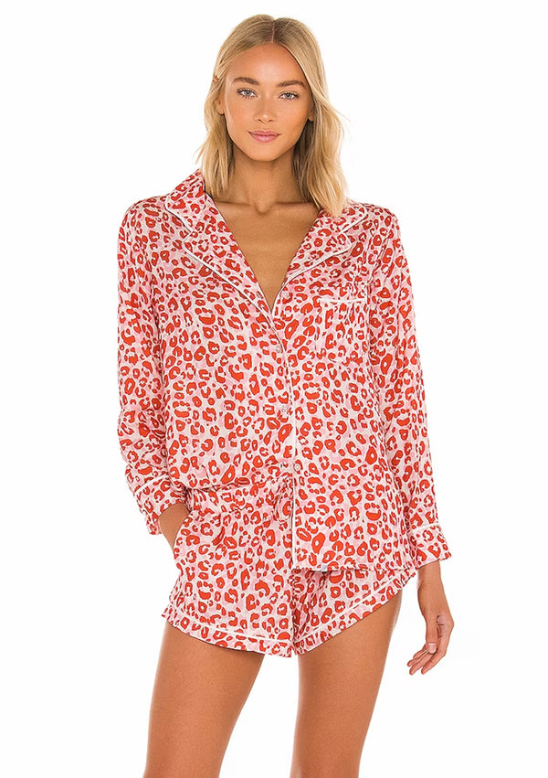 Silky Cheetah Pajama Set