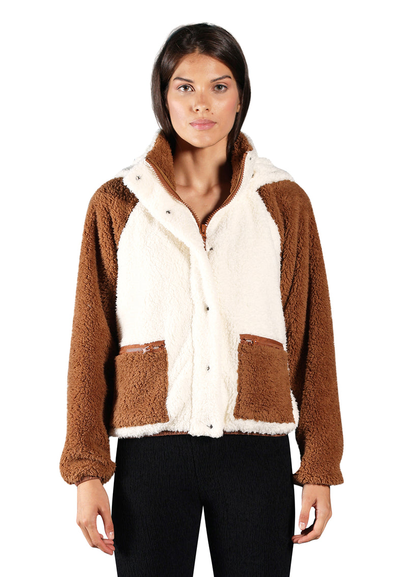 Sherpa Jacket with Removable Hood