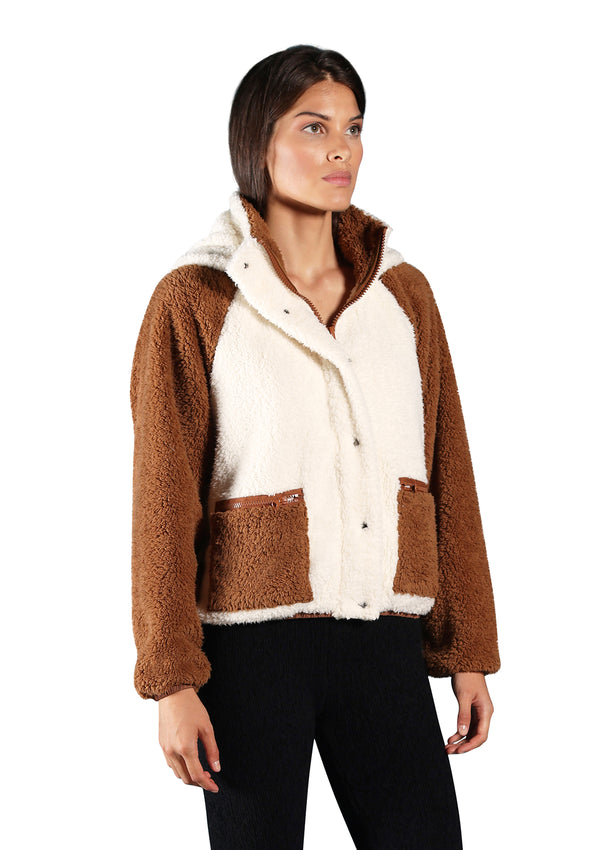 Sherpa Jacket with Removable Hood