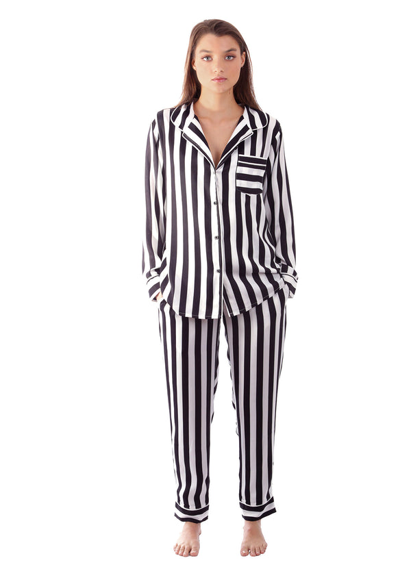 Silky Striped Pajama Set
